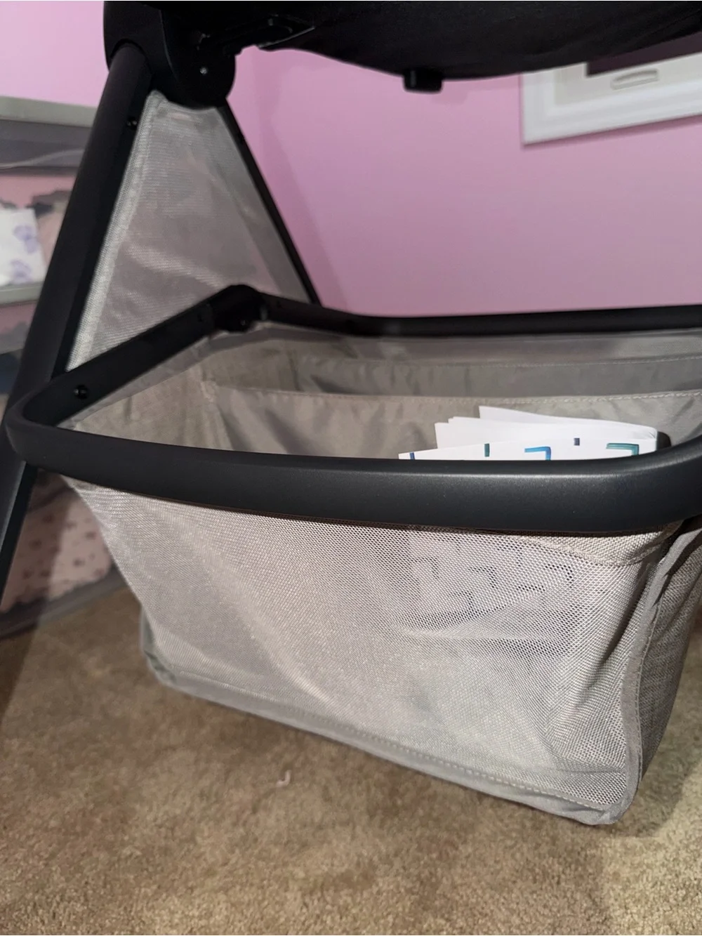 Nuna x pottery barn Tan Bassinet and stand